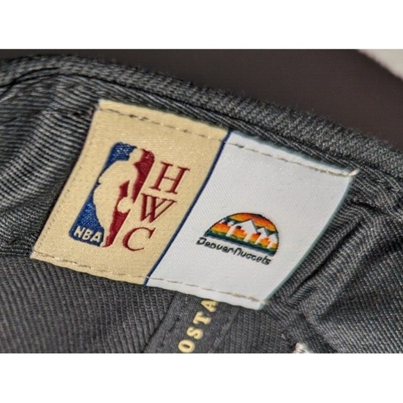 Denver Nuggets Mitchell & Ness HWC Panda Pro Black 25th Anniv Snapback Hat New - Picture 10 of 11